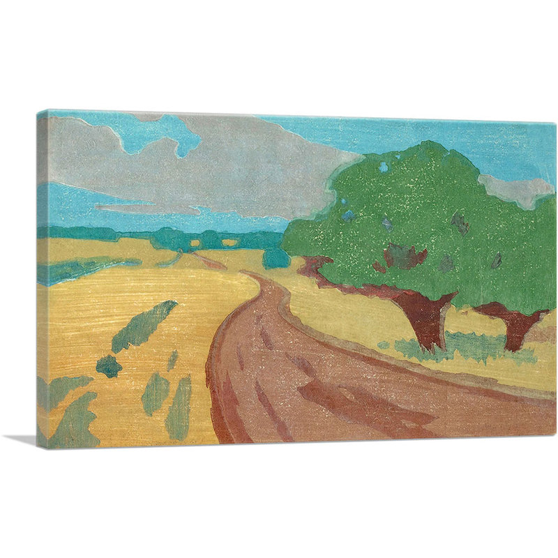 «The Argilla Road 1912» par Arthur Wesley Dow, reproduction d'art sur toile tendue, H 18 po x l 26 po x P 0,75 po