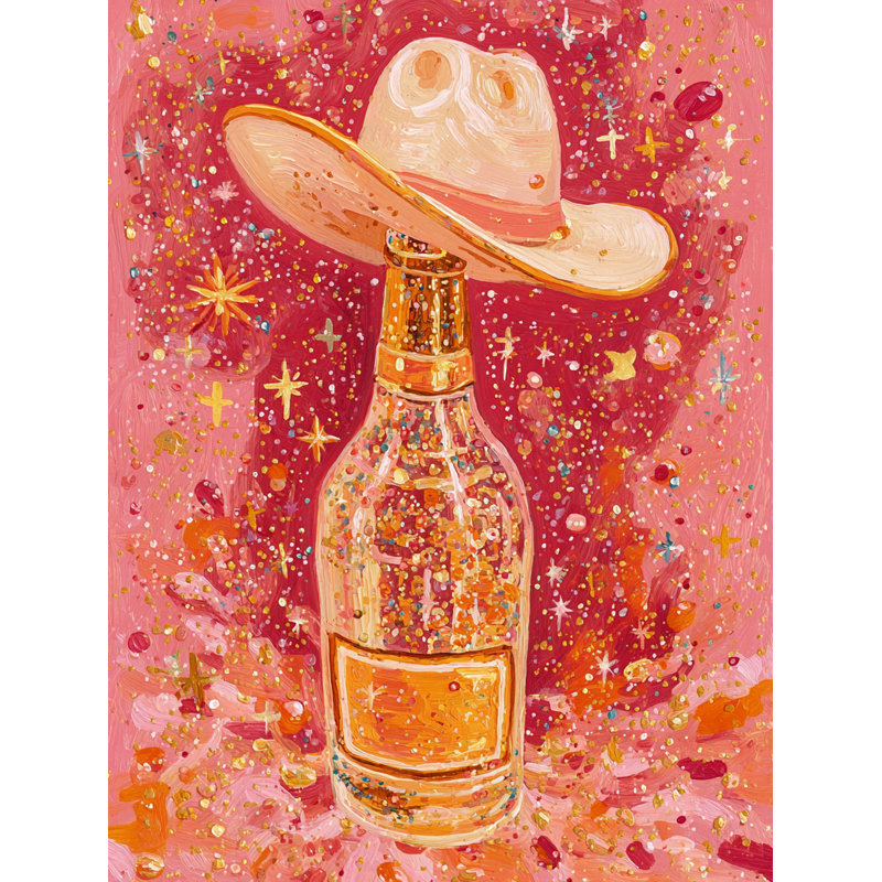 «Rose Pop», art mural sur toile tendue, H 48 po x l 36 po x P 1,5 po