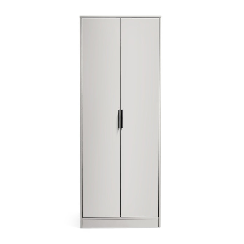 Aaidyn 2 Door Manufactured Wood Wardrobe, Silk Grey