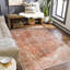 Mags Machine Washable Oriental Brick Red/Orange Area Rug-368045900