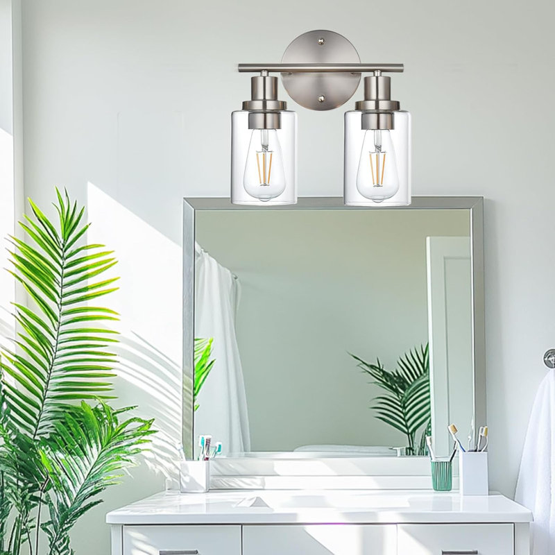 Bathroom Light Fixtures, Modern Vanity Lights Over Mirror With Clear Glass Shade, Bathroom Wall Lamp For Mirror Kitchen Living Room Hallway Cabinet Porch Bedroom Reading Room