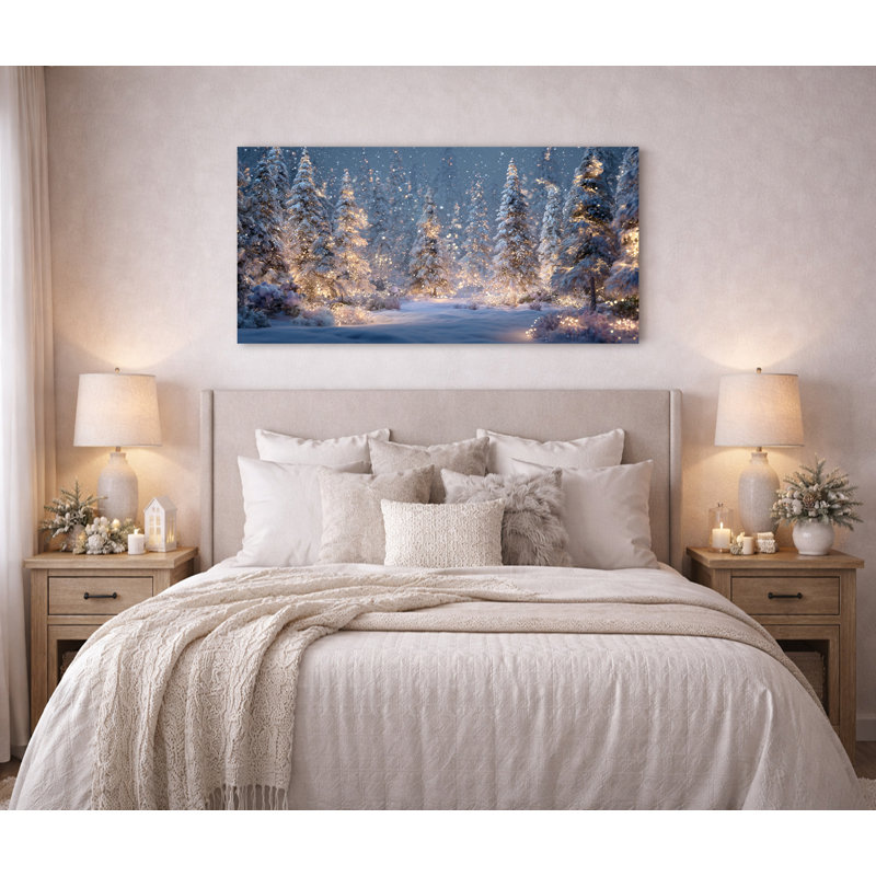 «Enchanted Winter Lights», art mural sur toile, H 24 po x l 48 po