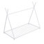 Lit plateforme simple en métal avec structure triangulaire-259680703