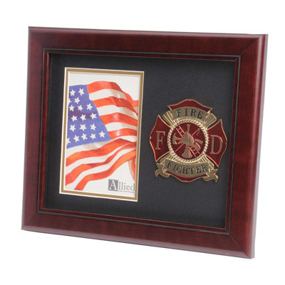 Madalynn Brown Wood Beveled Picture Frame with Mat