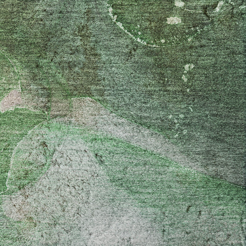Premium Machine Washable Dream Shag ADS522 Watercolors Rug, 10' x 14', Emerald