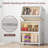 Extra Large Stackable Storage Bins, 48QT*3 Tier Storage Bins With Lids, Folding Storage Box With Doors And Wheels(White)-2104566421
