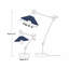 Lampe de travail à bras conique en métal 21 po Aurelius-1601601202