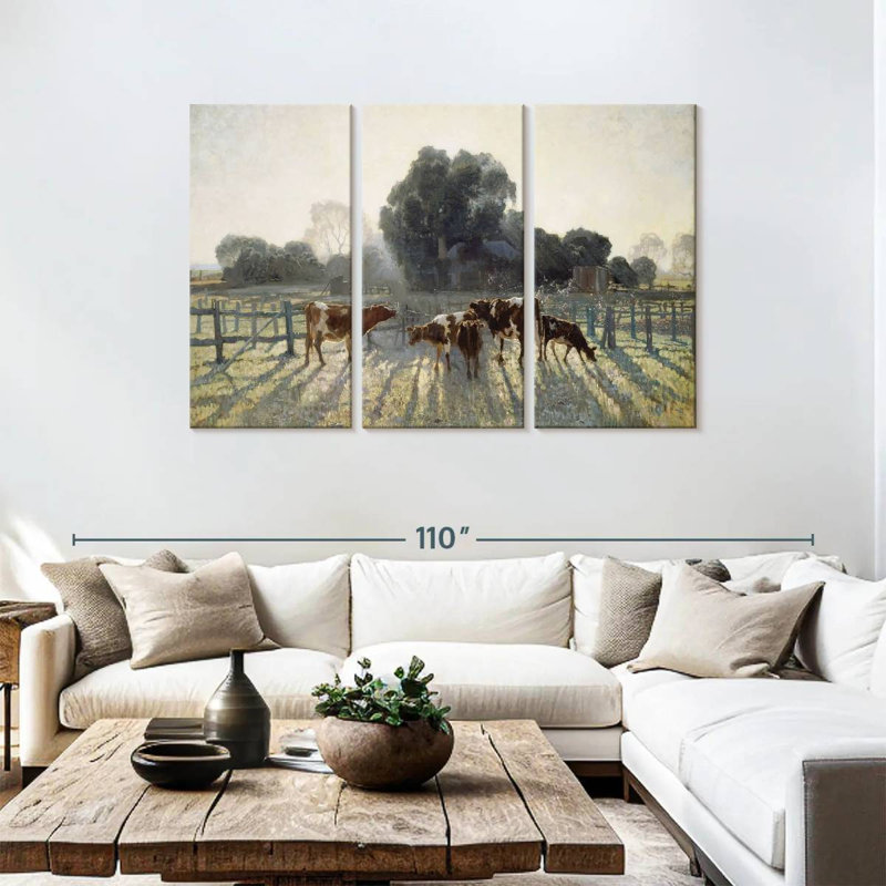Brampt Pasture Grazing Cows, 48" H x 74" W