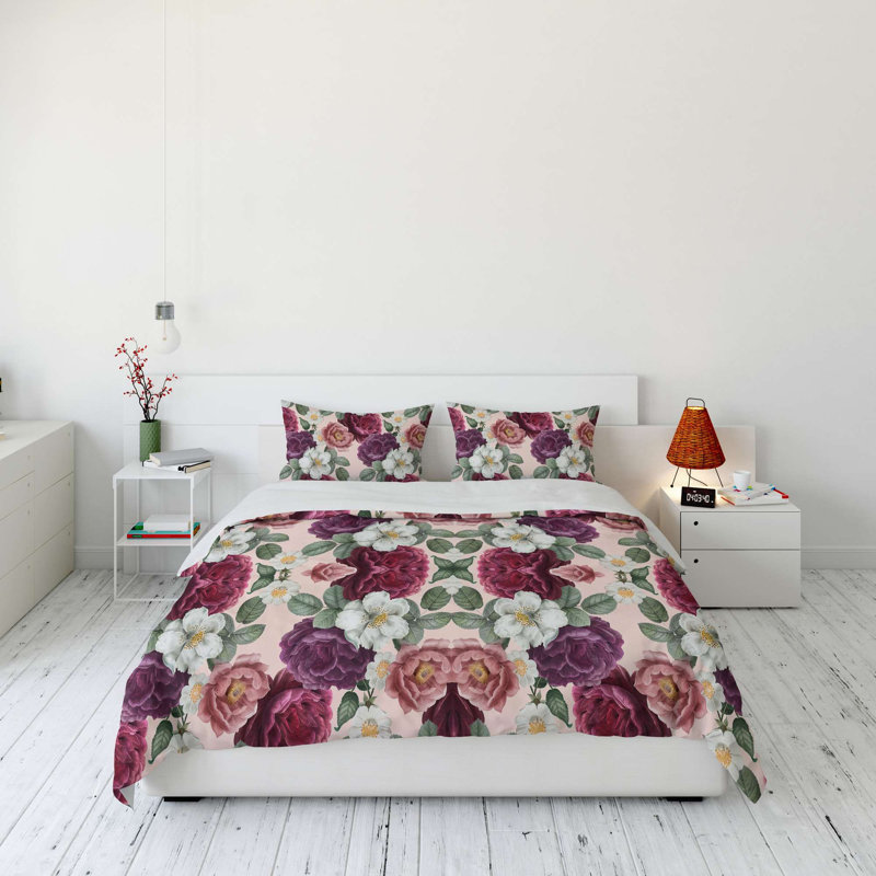 Luxury King Quilt Cover Set (3 Pieces) - 70% Polyester / 30% Cotton, 94.5 x 86.6 inches | Soft & Durable, 120 Thread Count, Button Closure Duvet Cover & Envelope Pillowcases | Machine Washable, Elegant Home Bedding
