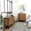 Commode double à 6 tiroirs de style industriel avec rangement en bois brun rustique et structure en acier robuste, commode à 6 tiroirs, armoire de rangement pour la chambre à coucher et le salon