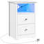 40cm W Manufactured Wood Bedside Table