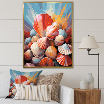 Impression sur toile Veendam Seashells Pop Art