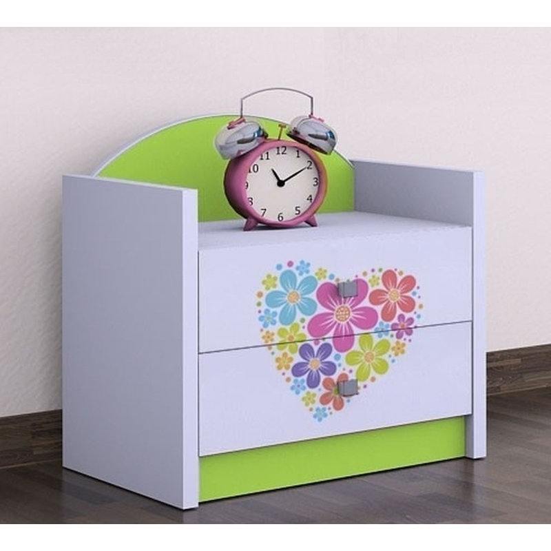 Justice 2 Drawer Nightstand, Green