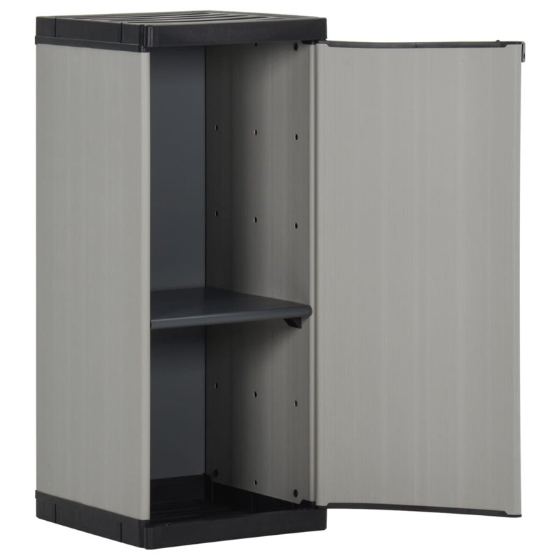 PVC/Polypropylene Cabinet Deck Box in Gray/Black