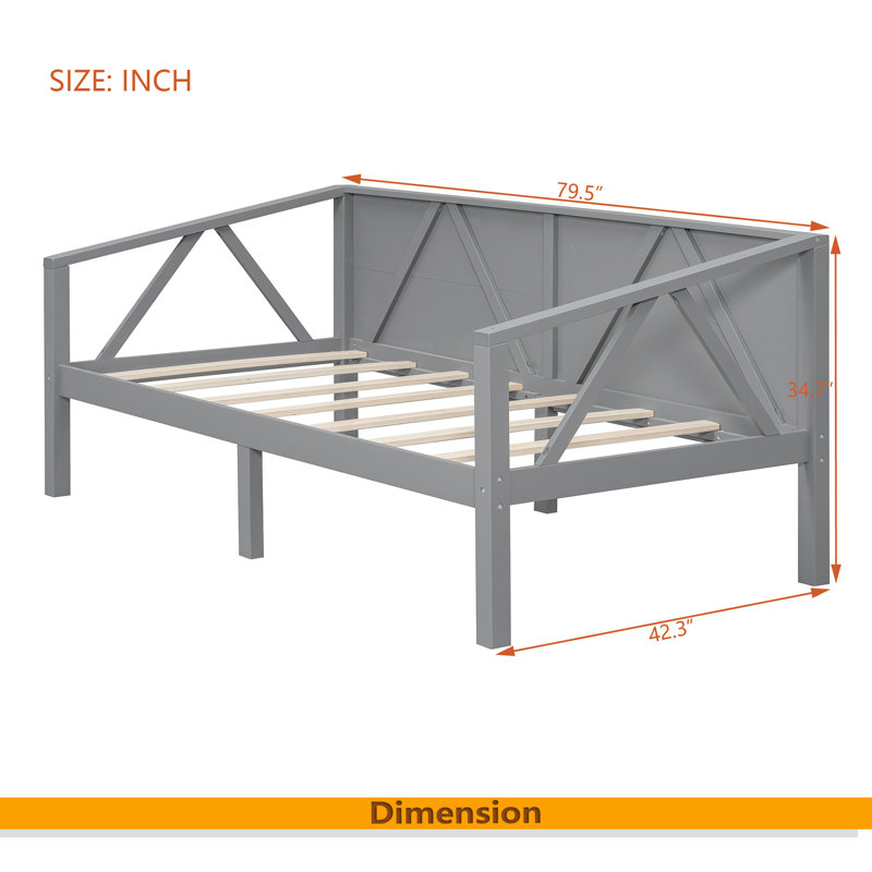 Daybed, Gray, Twin 