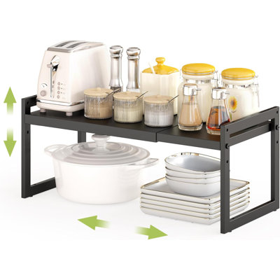 Expandable kitchen Countertop Organizer, Stackable Cabinet Shelf Organizer