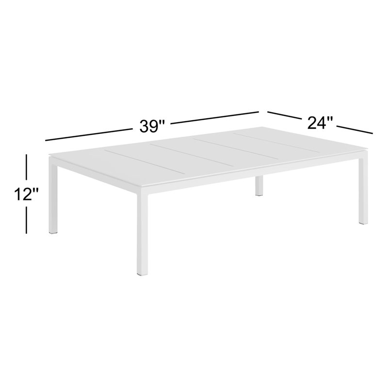 Skiff Outdoor Coffee Table, Carbon