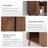 47'' Modern Sideboard Buffet Cabinet With Drawers, Adjustable Shelves, Sliding Doors, And Rounded Edges, Storage Credenza For Kitchen, Dining Room, Living Room, Black Or Walnut Finish-131277450