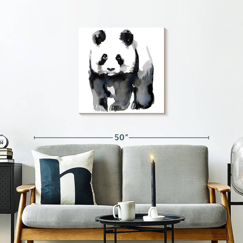 Brampt Panda Illustration, 24" H x 24" W
