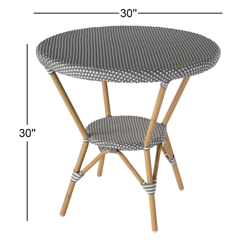 Ensemble repas pour terrasse 3 personnes Ellie, Gris / Blanc, Grey/White