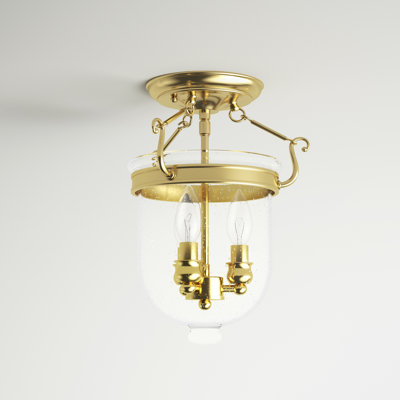 Husman Glass Semi Flush Mount