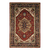 Canvello Handmade Rust Fine Hand-Knotted Serapi Design - 6' X 9'