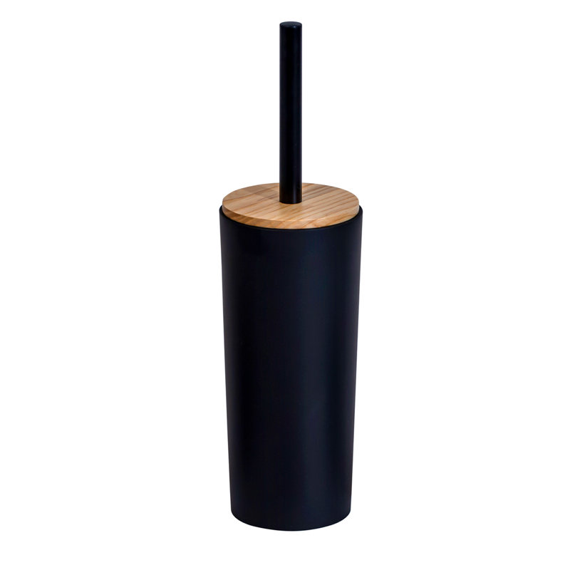 Richae Black Toilet Brush & Holder, Black