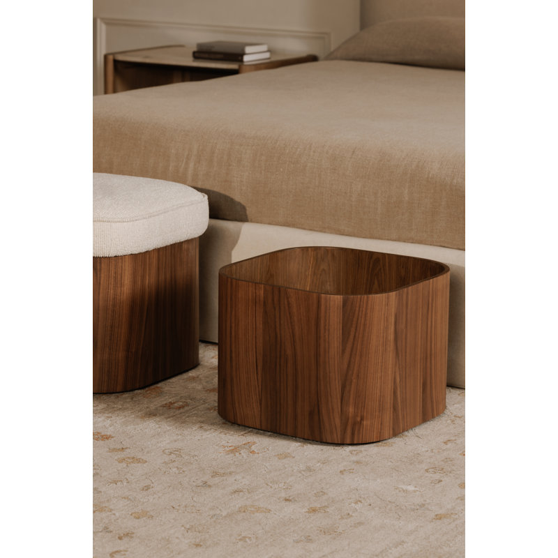 Sonny Vanity Stool, Walnut
