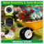 Set of 2 11x6.00-5 Solid Rubber Riding Lawn Mower Tires with Rim, 3/4 Inch Bearing Zero Turn Mower Wheels, Flat-Free Smooth Tread Tire Assembly