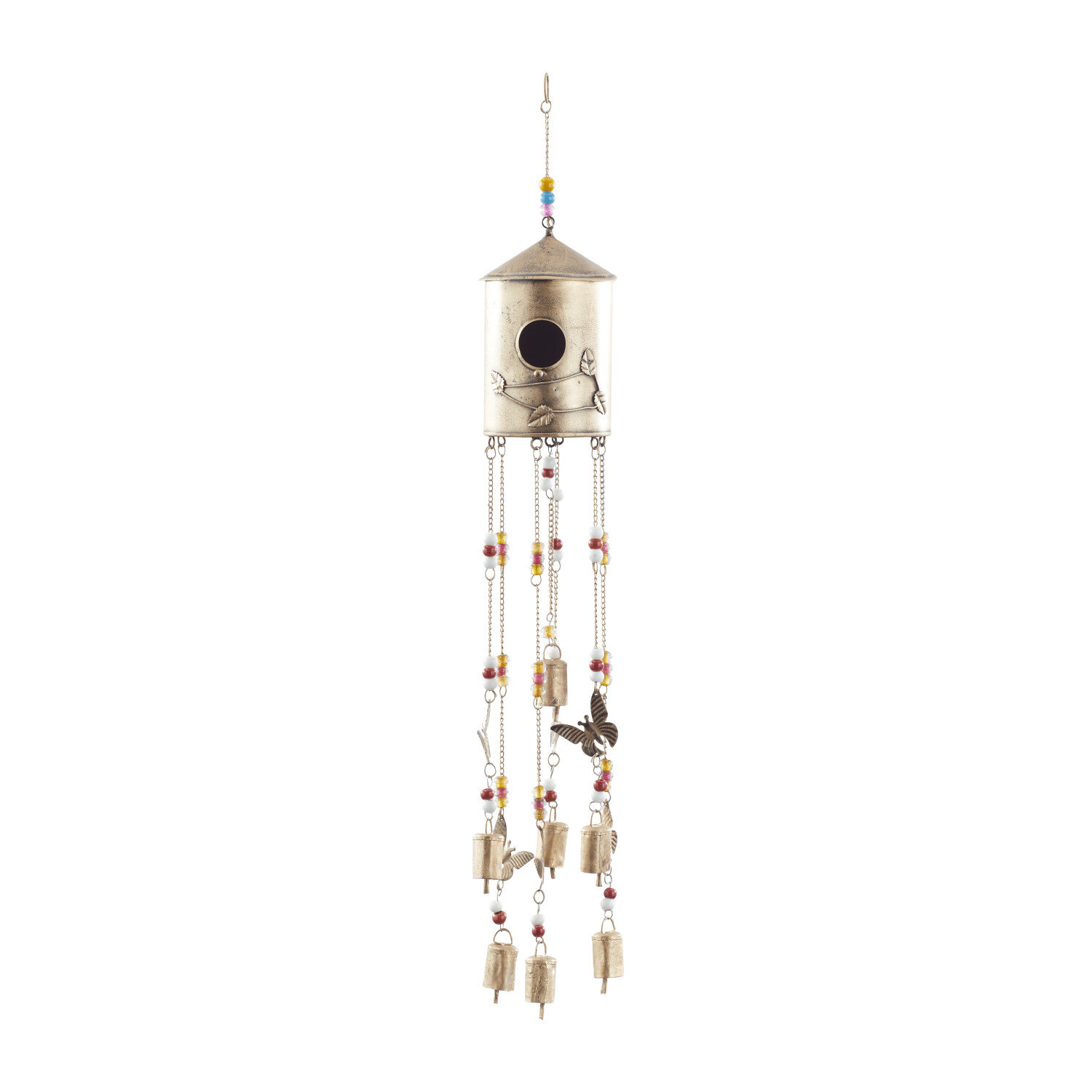 Arlmont & Co. Berenson Metal Animals Wind Chime | Wayfair