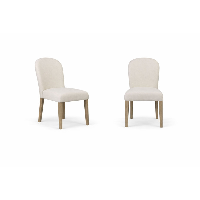 Chaise rembourrée Marielle, caramel / sable blanc Marielle, Bois beige