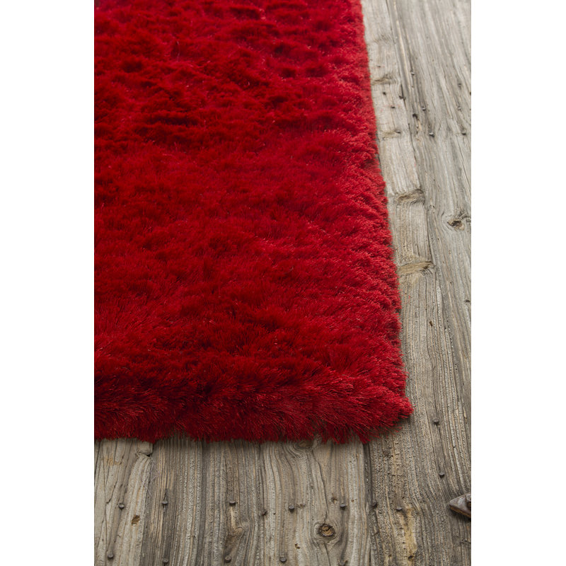 Naya Hand Loomed Area Rug in Red, Rectangle 7'9" x 10'6"