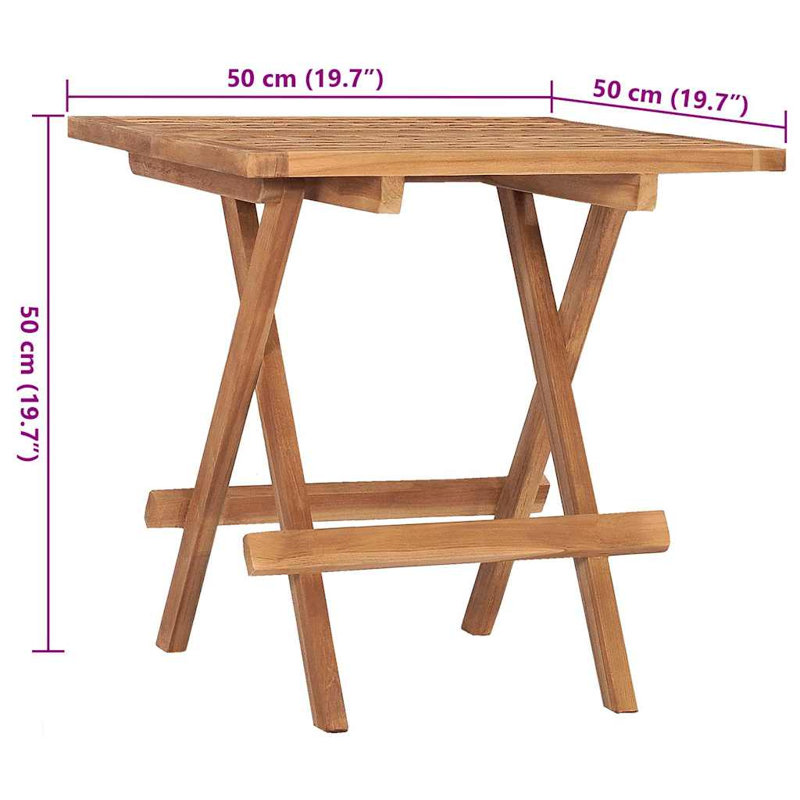  Ensemble repas d'extérieur en teck naturel, Brun, Gris