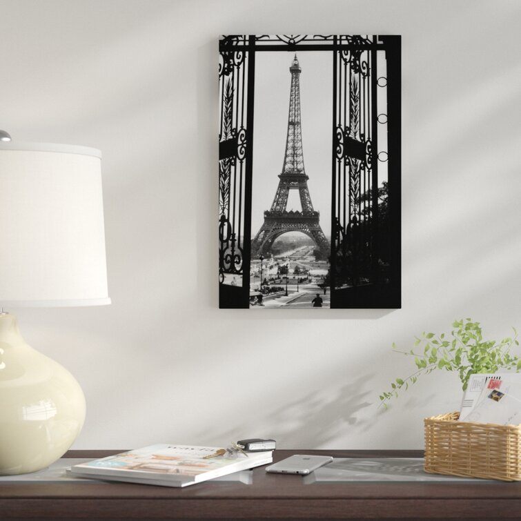 Bless international 1920s Eiffel Tower Built 1889 Seen From Trocadero  Wrought Iron Doors Paris France by Vintage Images Gallery-Wrapped Canvas  Giclée  Reviews Wayfair