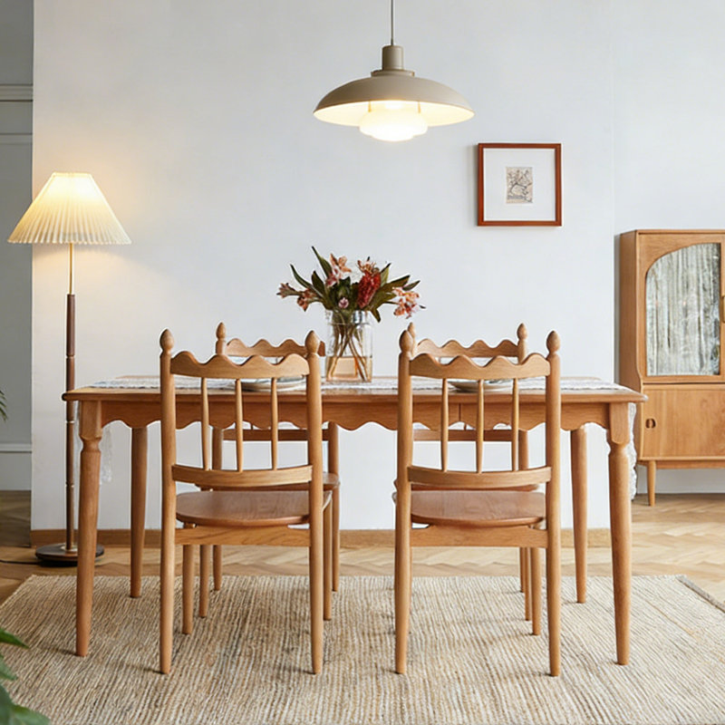 Retro and Simple Dining Table, 29.53"H x 55.12"L x 31.5"W
