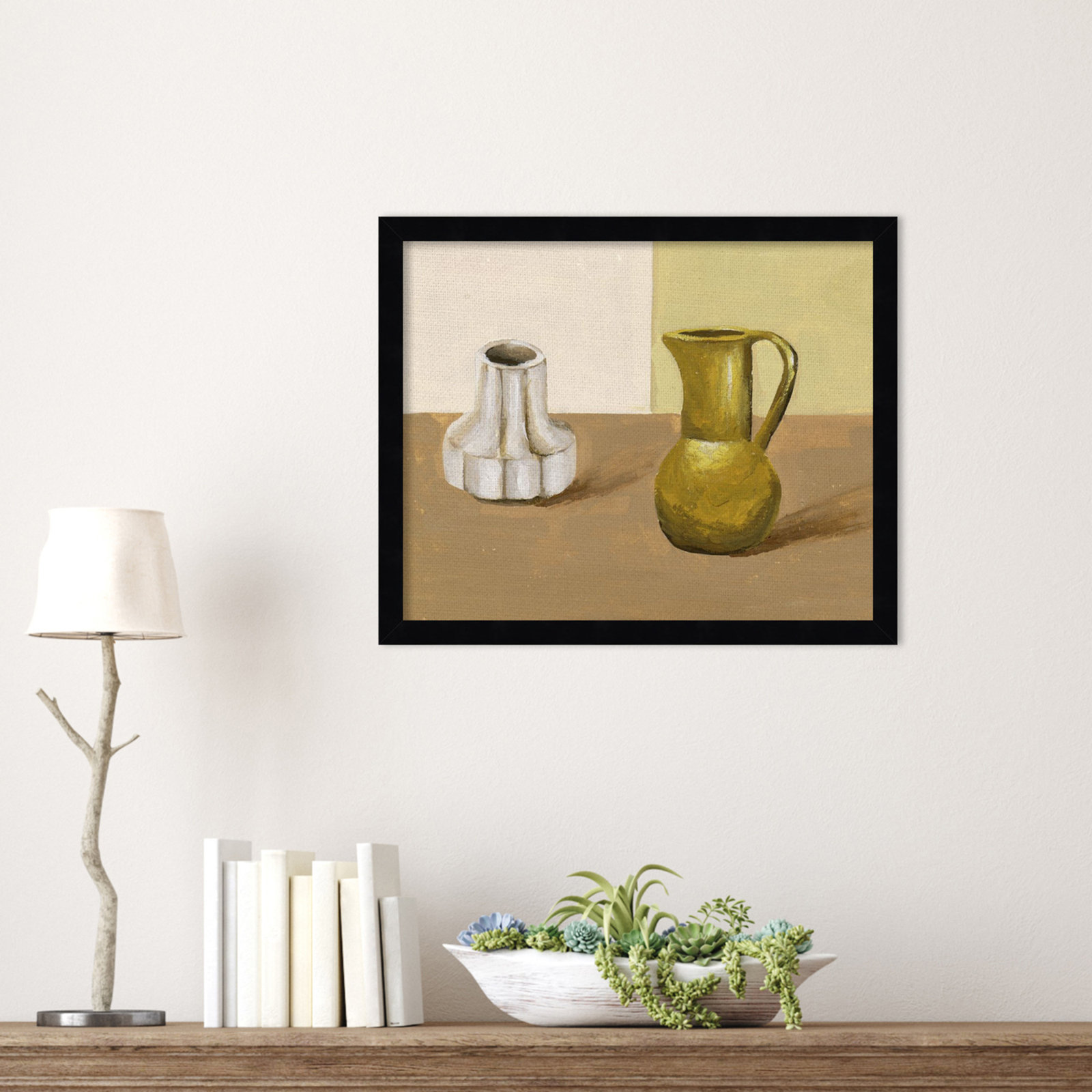 Vases I Print by Melissa Wang, Black, 14" H x 17" W