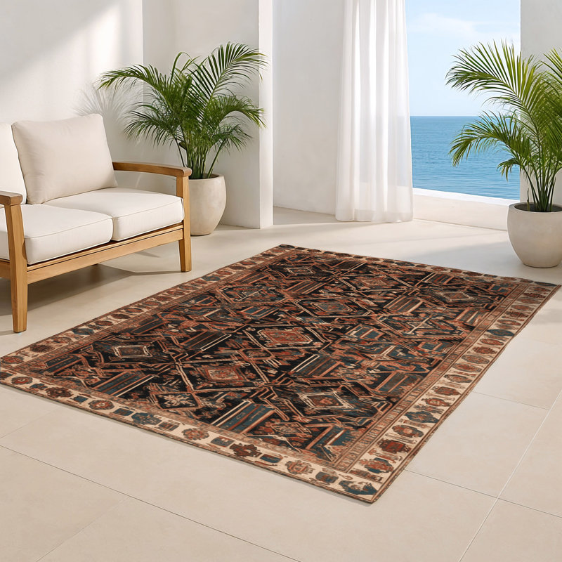 Tapis intérieur et extérieur ArtDeco, Rectangle 9 pi x 12 pi
