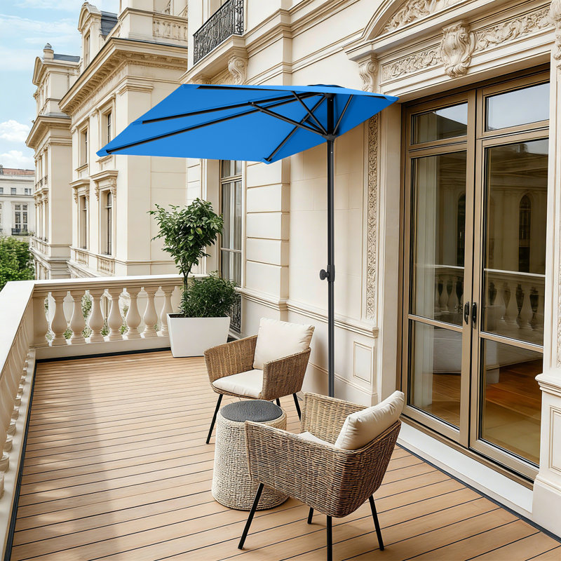 250cm Balcony Parasol, Blue