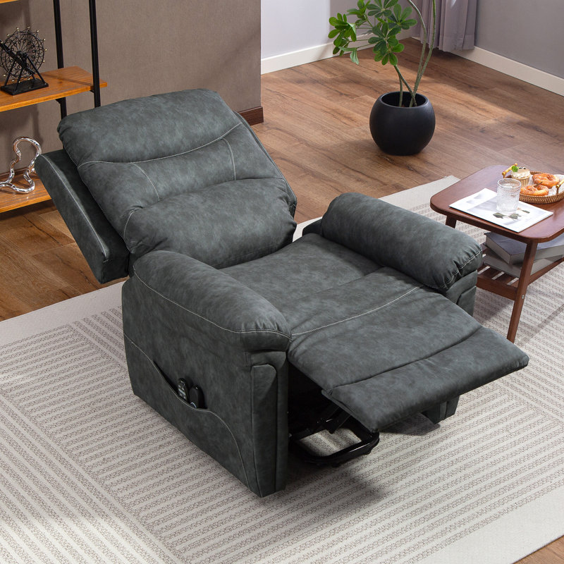96cm Wide Lift Assist Standard Recliner with Massager, Grey