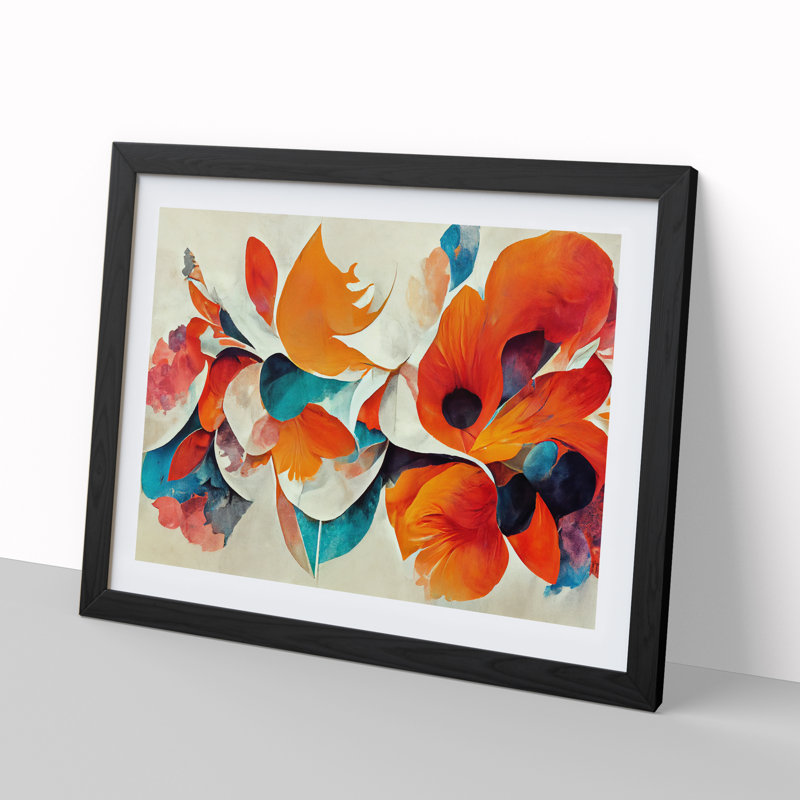 Flowers - Framed Print, Black Framed, 46cm H x 64cm W