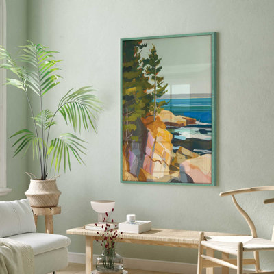 «Seacliff Whispers V1», impression encadrée sur papier par Azure Artisanal Studio