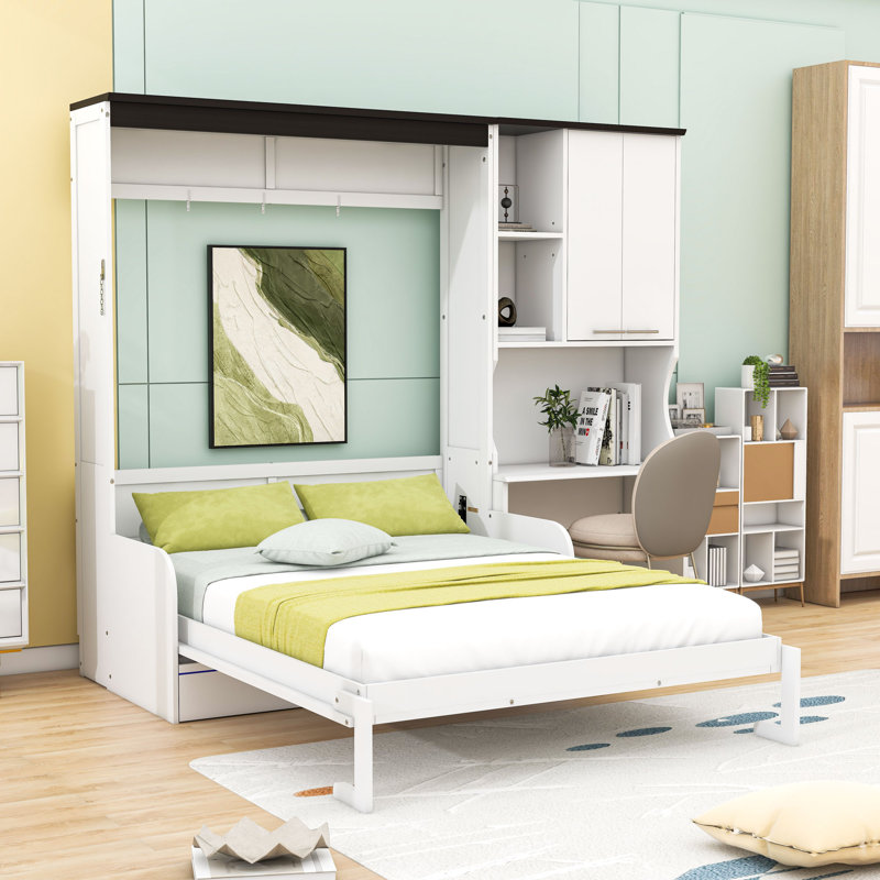 Lit escamotable avec canapé, bureau et armoire Murphy, Double