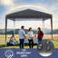 Gazebo Folding Party Tent 2-Way Setup with 4 Removable Side Panels, Windows & Carry Bag Event Shelter Garden Tent for Beach Party Festival Camping Event and Market-131470669-131470670