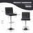 Vegan Leather Swivel Adjustable Height Bar Stool Set, 8 Barstools-107167925