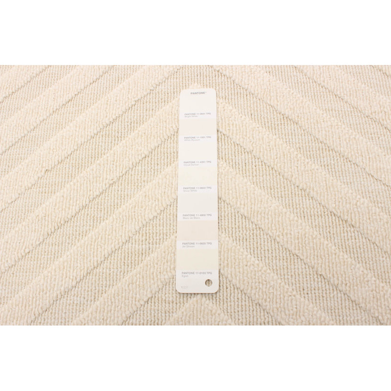 Ensemble de tapis abstrait ivoire, Rectangle 5 pi 3 po x 7 pi 7 po