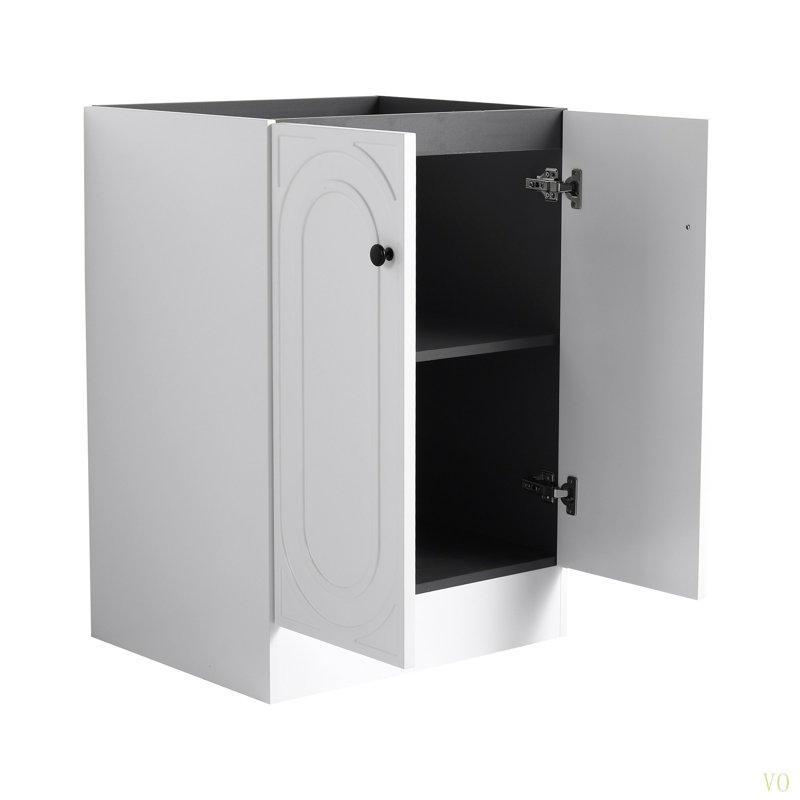 24" Freestanding Bathroom Vanity 2 Soft-Close Cabinet Doors (KD-Packing)-Excluding Sink