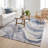 Henrik Abstract Shag Blue Area Rug (8'X10')-20213901