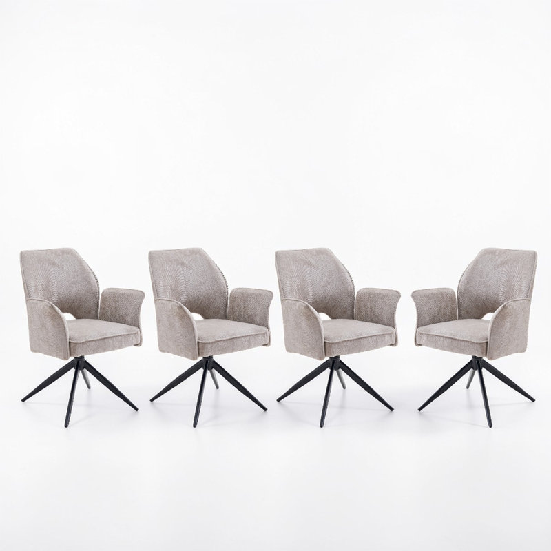 Chaises de salle à manger rembourrées en tissu, chaise de salle à manger moderne et rembourrée