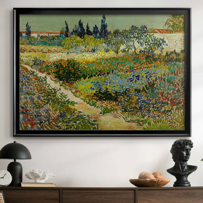Flowering Garden with Path-Vincent van Gogh-Framed Gallery Wrapped Canvas-1888
