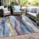 Machine Washable Indoor/Outdoor Xhevrie Denim Rug